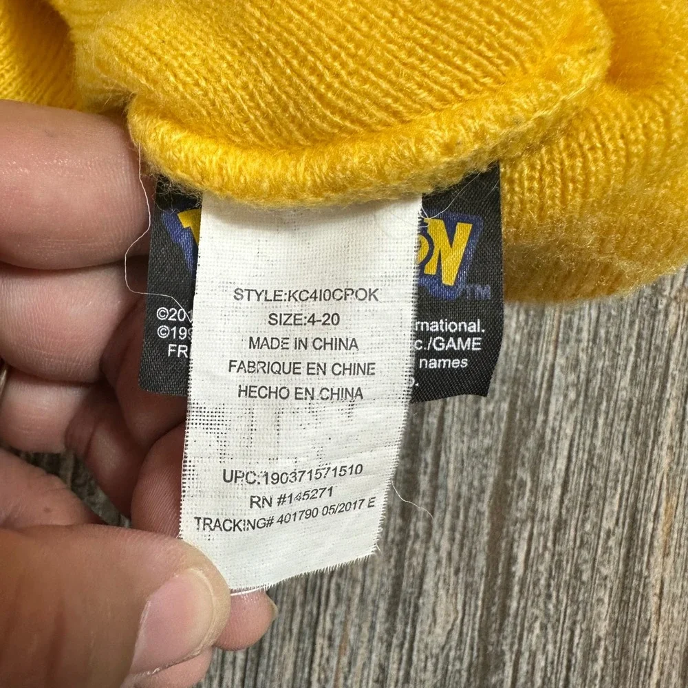 Pokemon Pikachu Beanie Hat Yellow Cartoon Character Kids Youth‎ 4-20